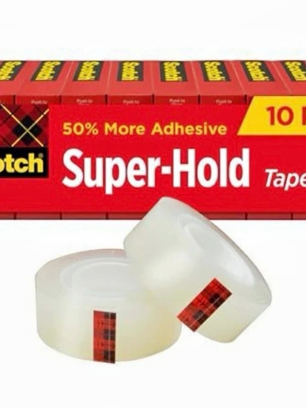 Scotch Super-Hold Tape 10-Pack 3/4-Inch Clear
